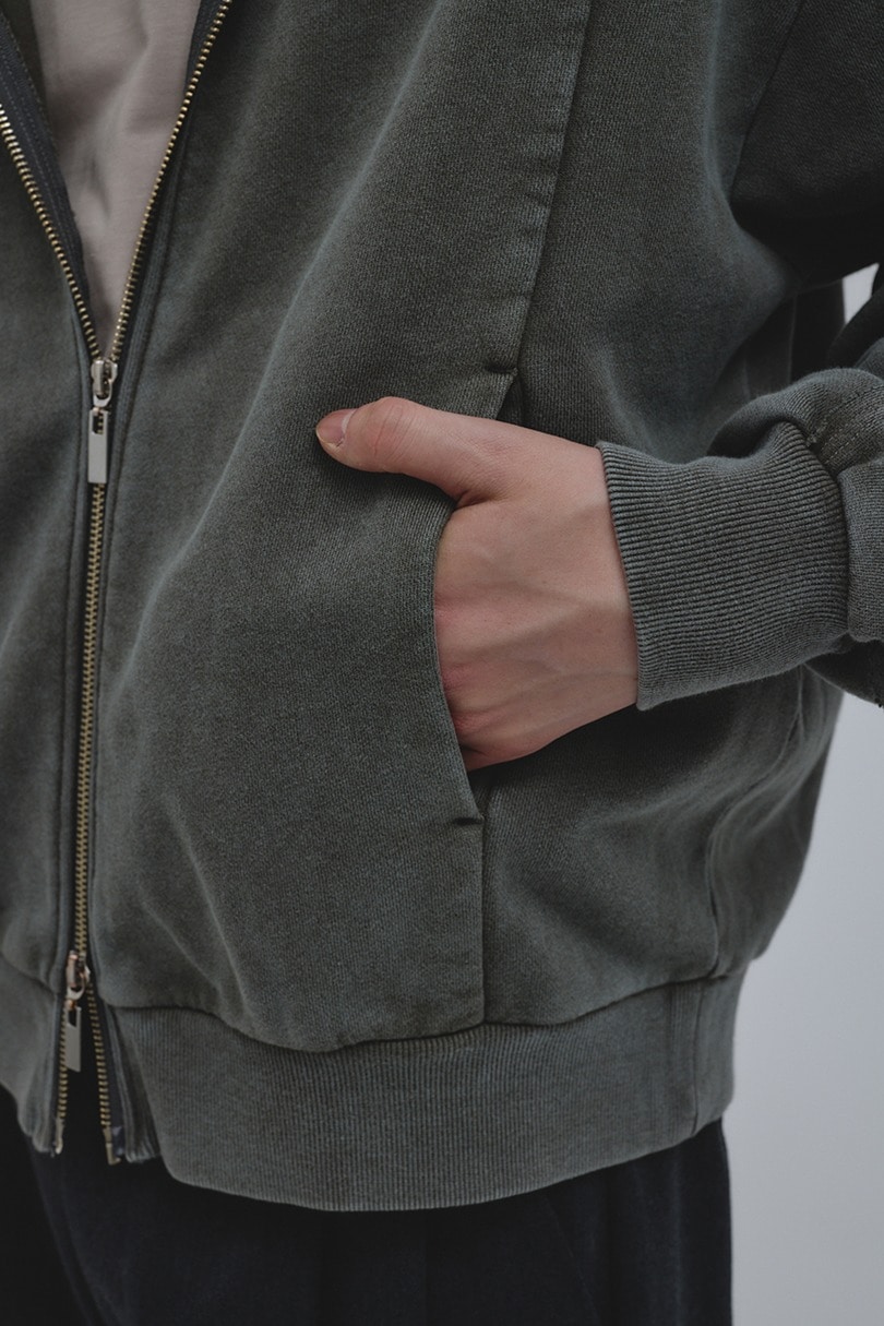 ピグメントジップパーカー 詳細画像 GRY 11