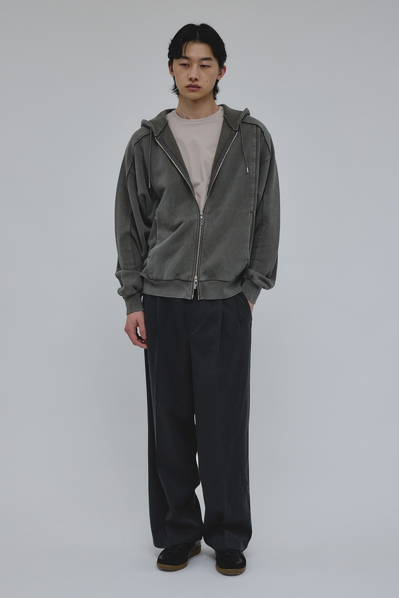 ピグメントジップパーカー 詳細画像 GRY 3