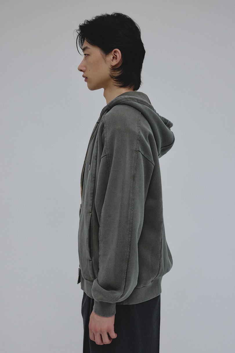 ピグメントジップパーカー 詳細画像 GRY 6