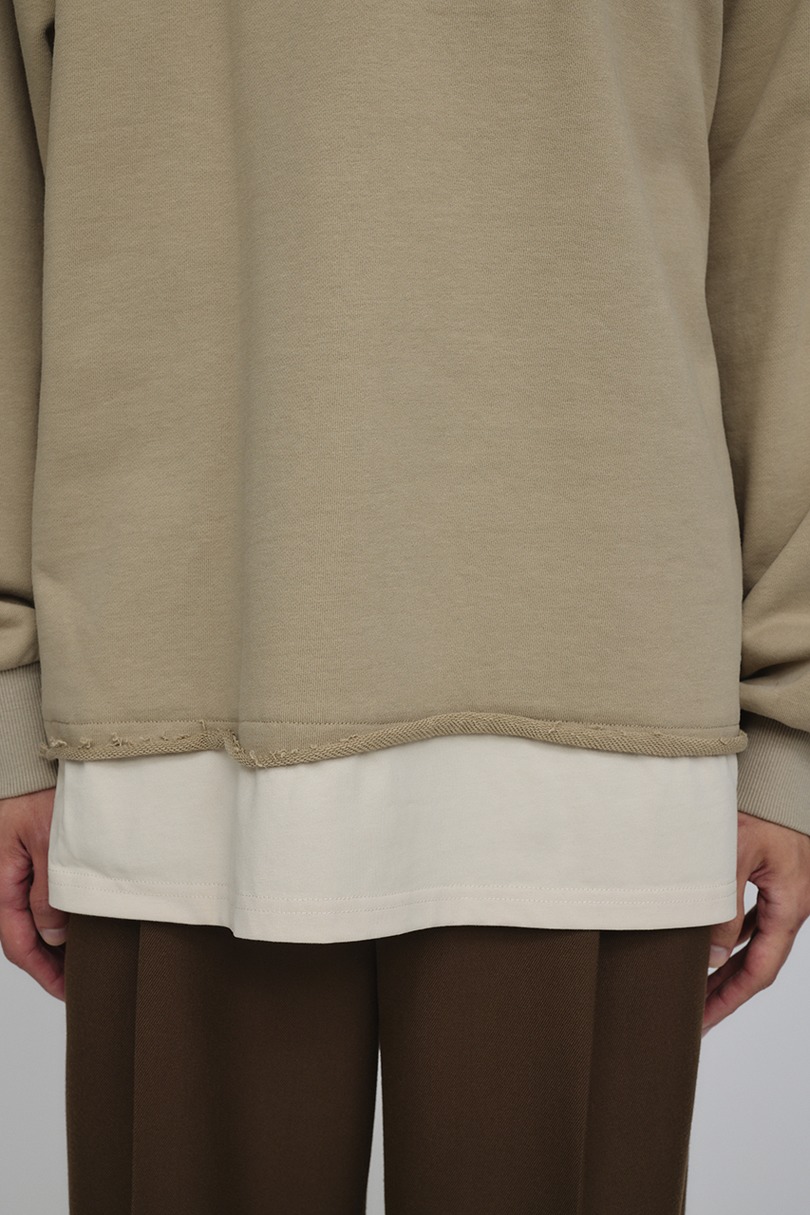 レイヤードハーフジップスウェット 詳細画像 BEG 11