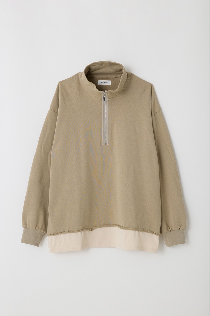 レイヤードハーフジップスウェット 詳細画像 BEG 14