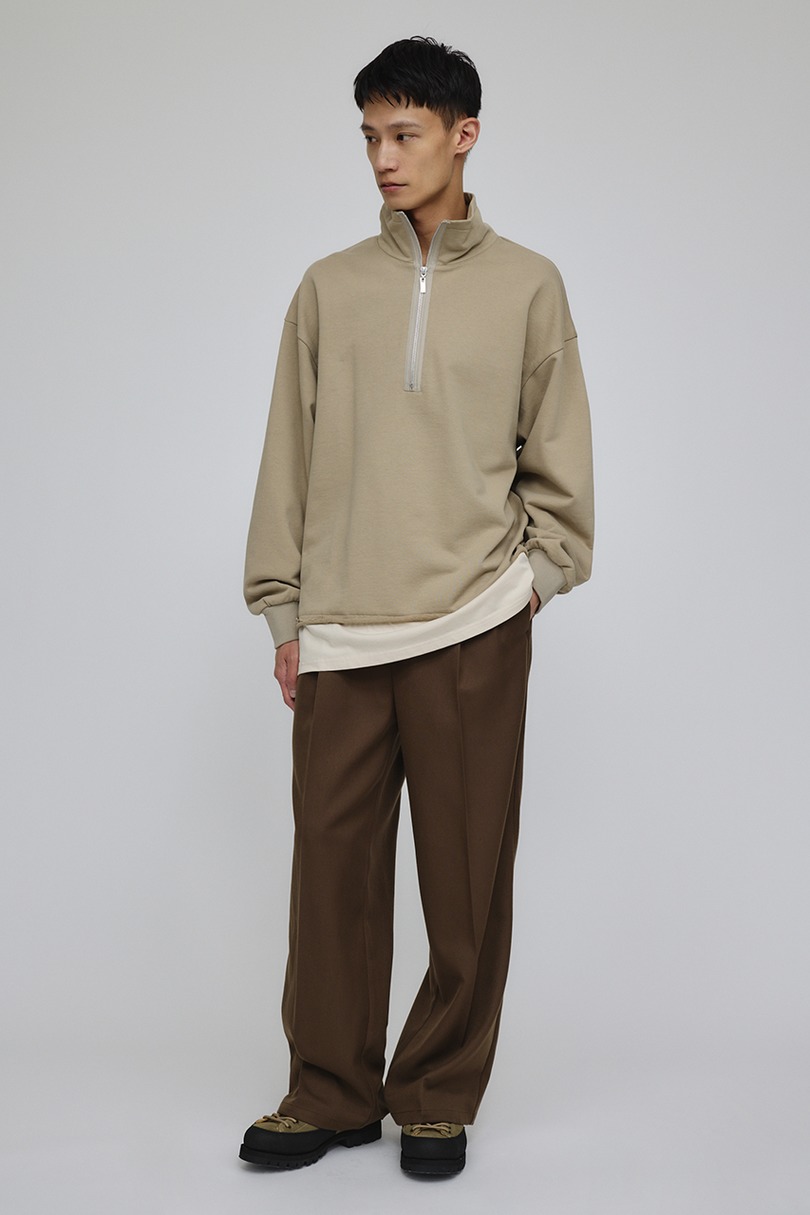 レイヤードハーフジップスウェット 詳細画像 BEG 3