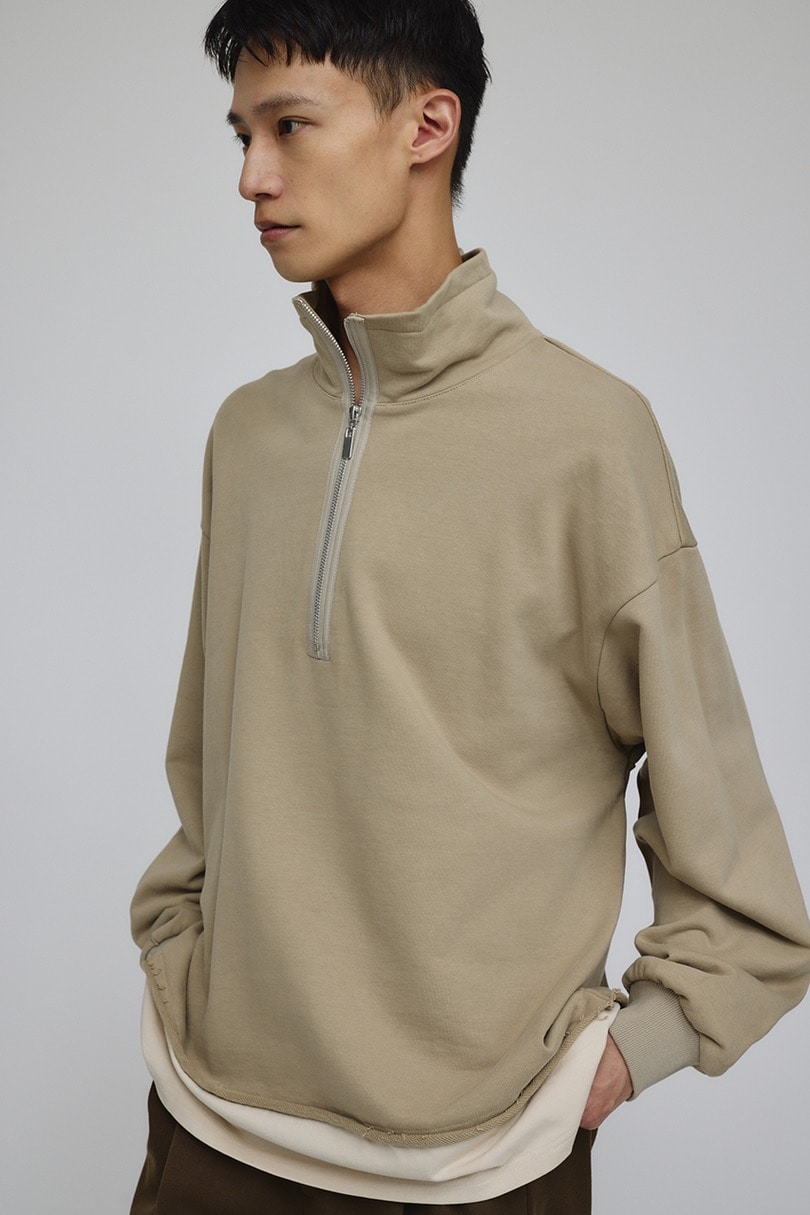 レイヤードハーフジップスウェット 詳細画像 BEG 4