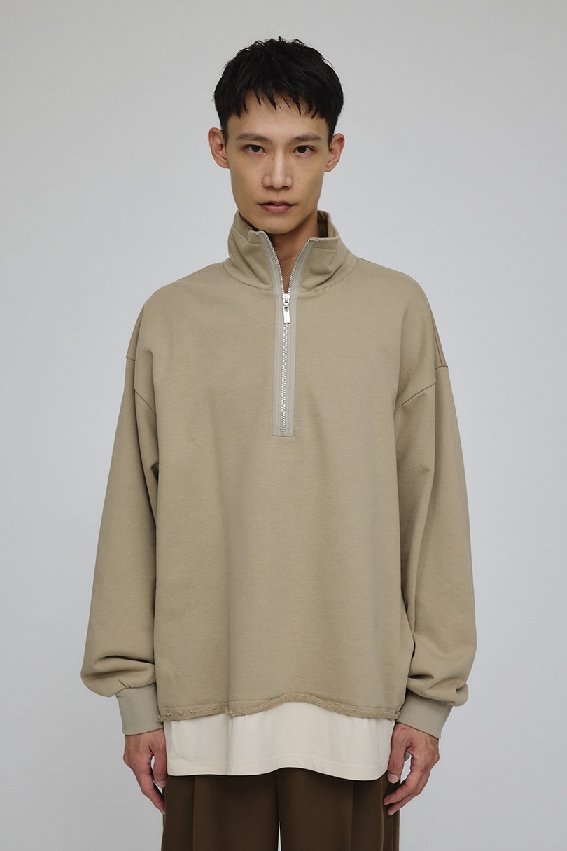 レイヤードハーフジップスウェット 詳細画像 BEG 5