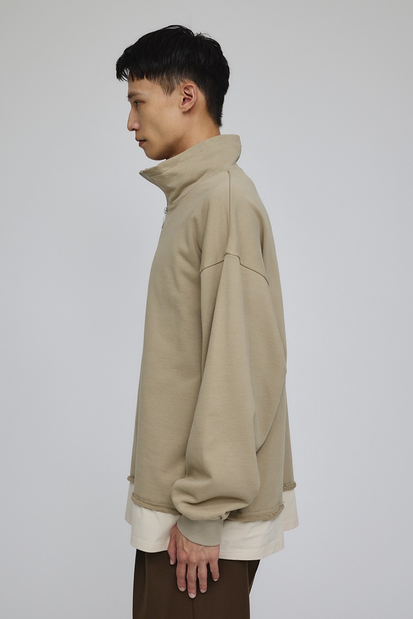 レイヤードハーフジップスウェット 詳細画像 BEG 6