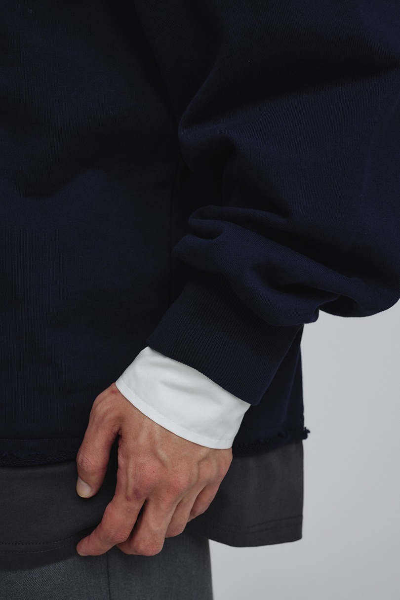 レイヤードハーフジップスウェット 詳細画像 NVY 11