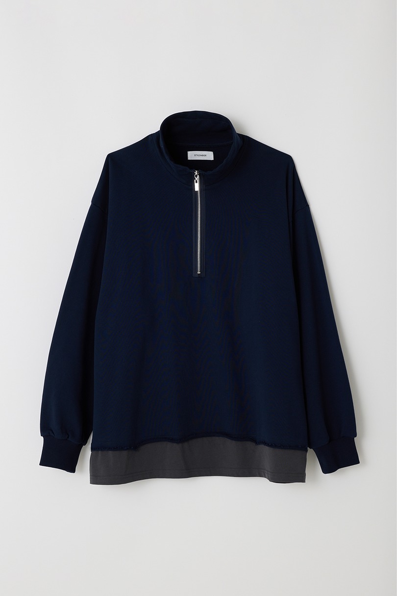 レイヤードハーフジップスウェット 詳細画像 NVY 13