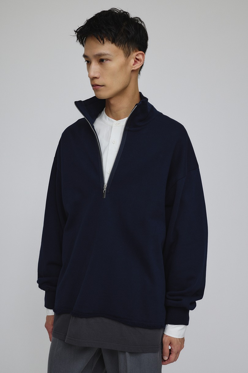 レイヤードハーフジップスウェット 詳細画像 NVY 4