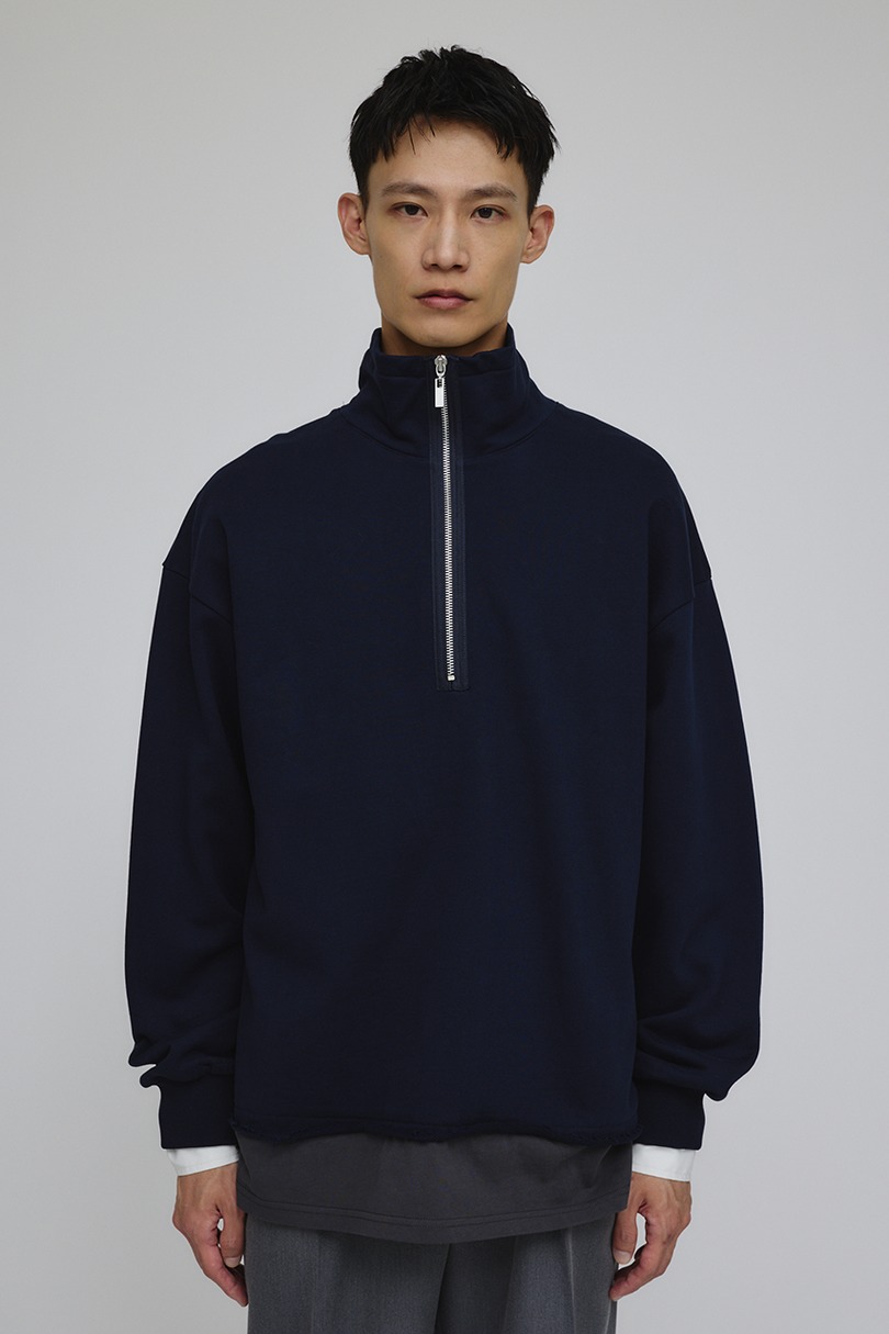 レイヤードハーフジップスウェット 詳細画像 NVY 5