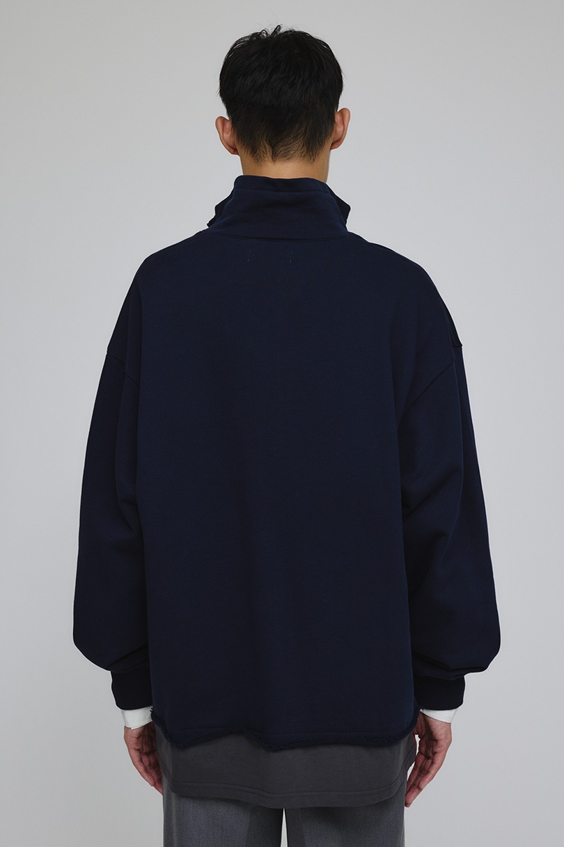 レイヤードハーフジップスウェット 詳細画像 NVY 7