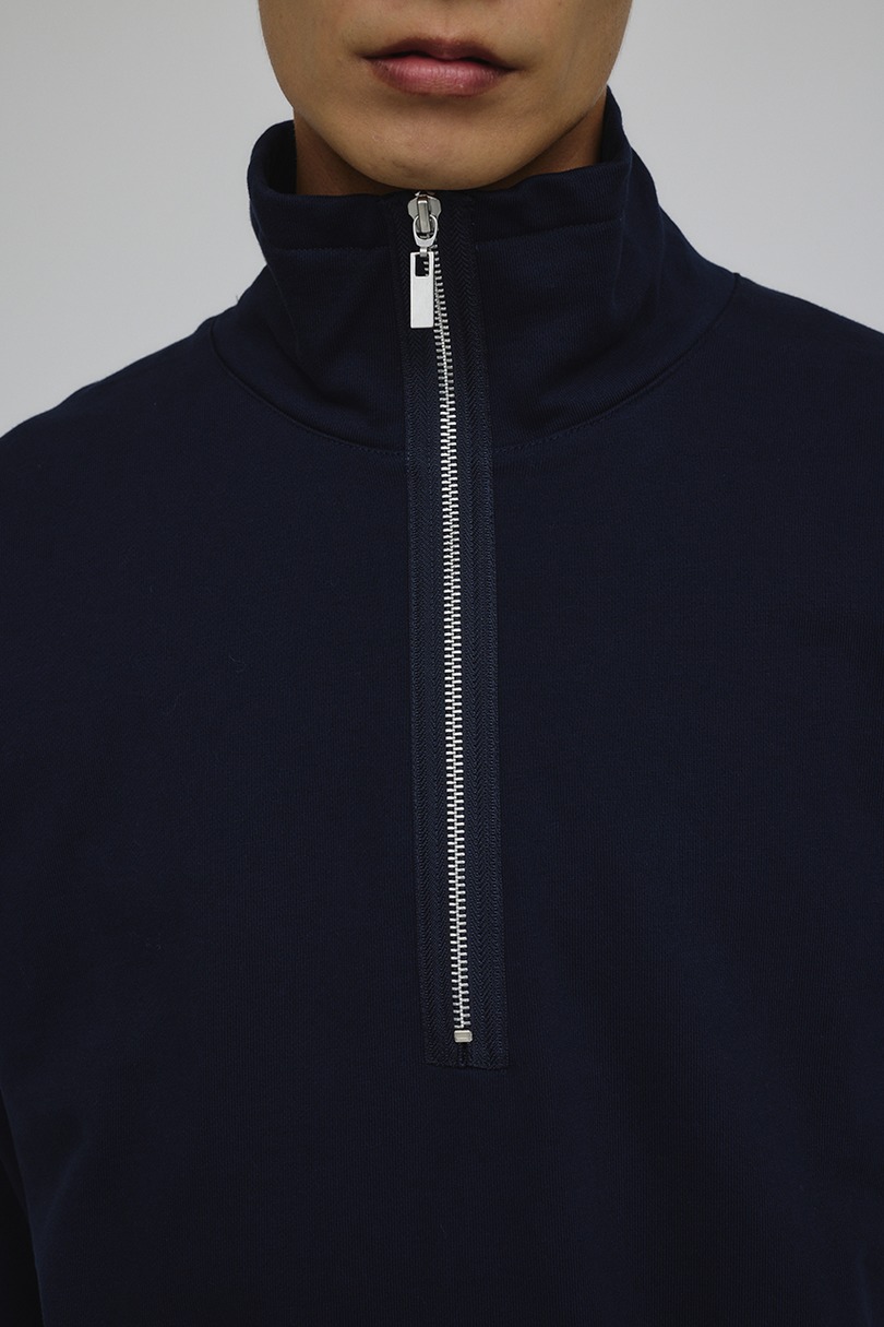 レイヤードハーフジップスウェット 詳細画像 NVY 9