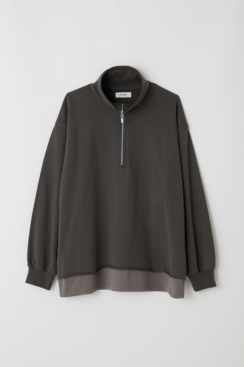 レイヤードハーフジップスウェット 詳細画像 GRY 12