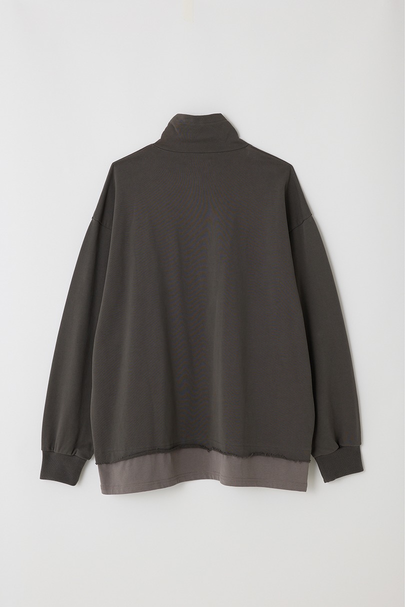 レイヤードハーフジップスウェット 詳細画像 GRY 13