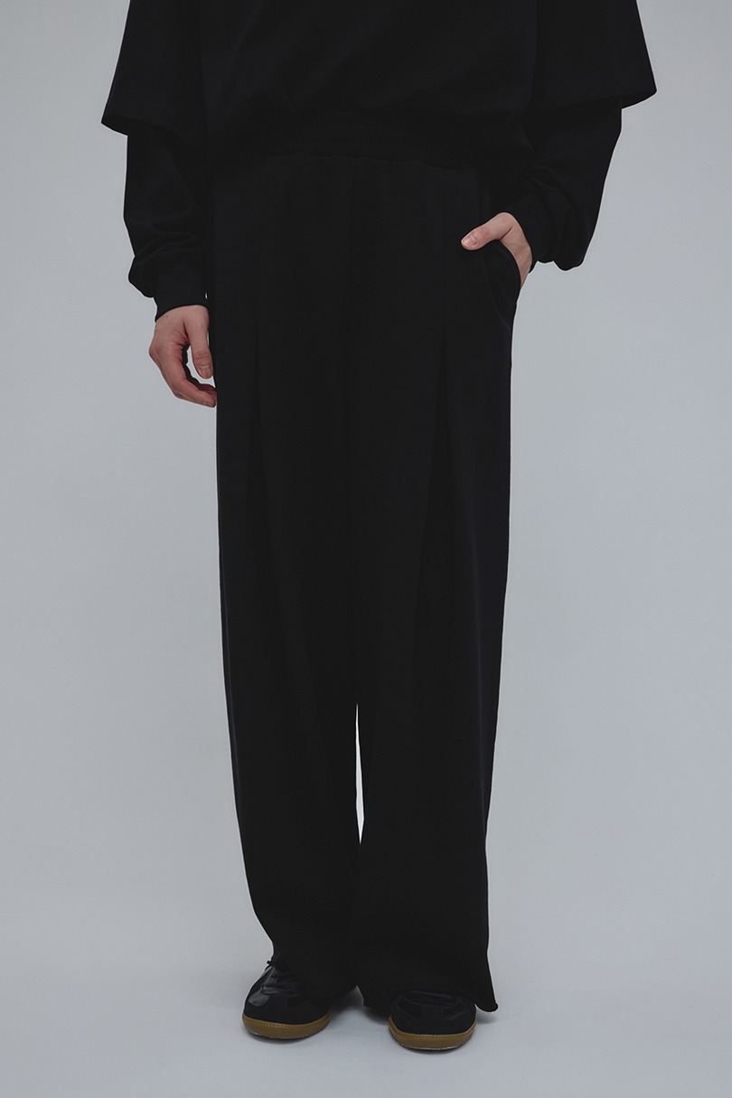 ワイドタックスウェットパンツ 詳細画像 BLK 3