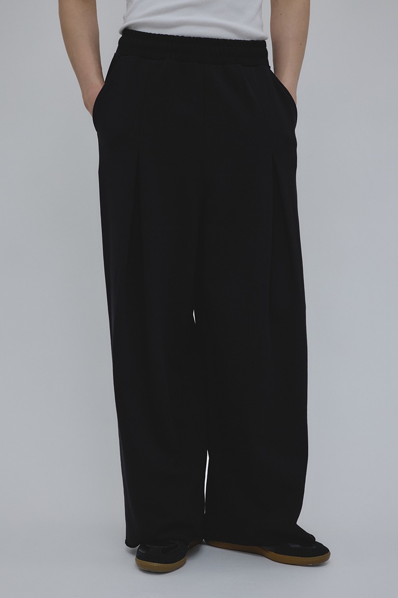 ワイドタックスウェットパンツ 詳細画像 BLK 4