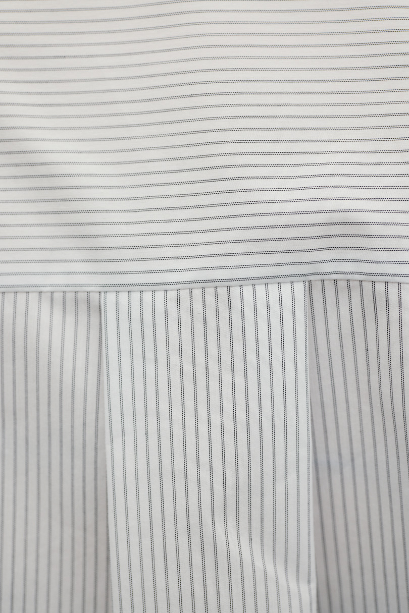 ストライプワイドカフオーバーシャツ 詳細画像 WHT 18