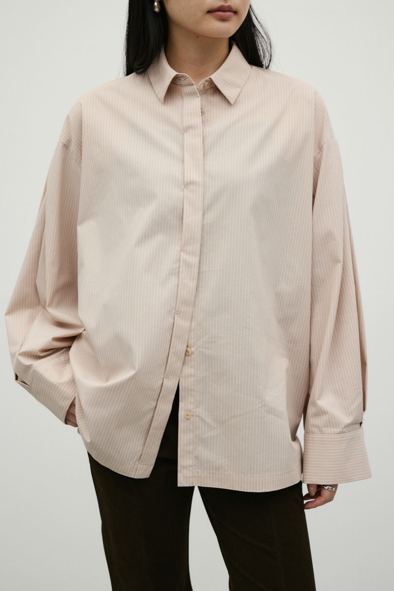 ストライプワイドカフオーバーシャツ 詳細画像 BEG 7
