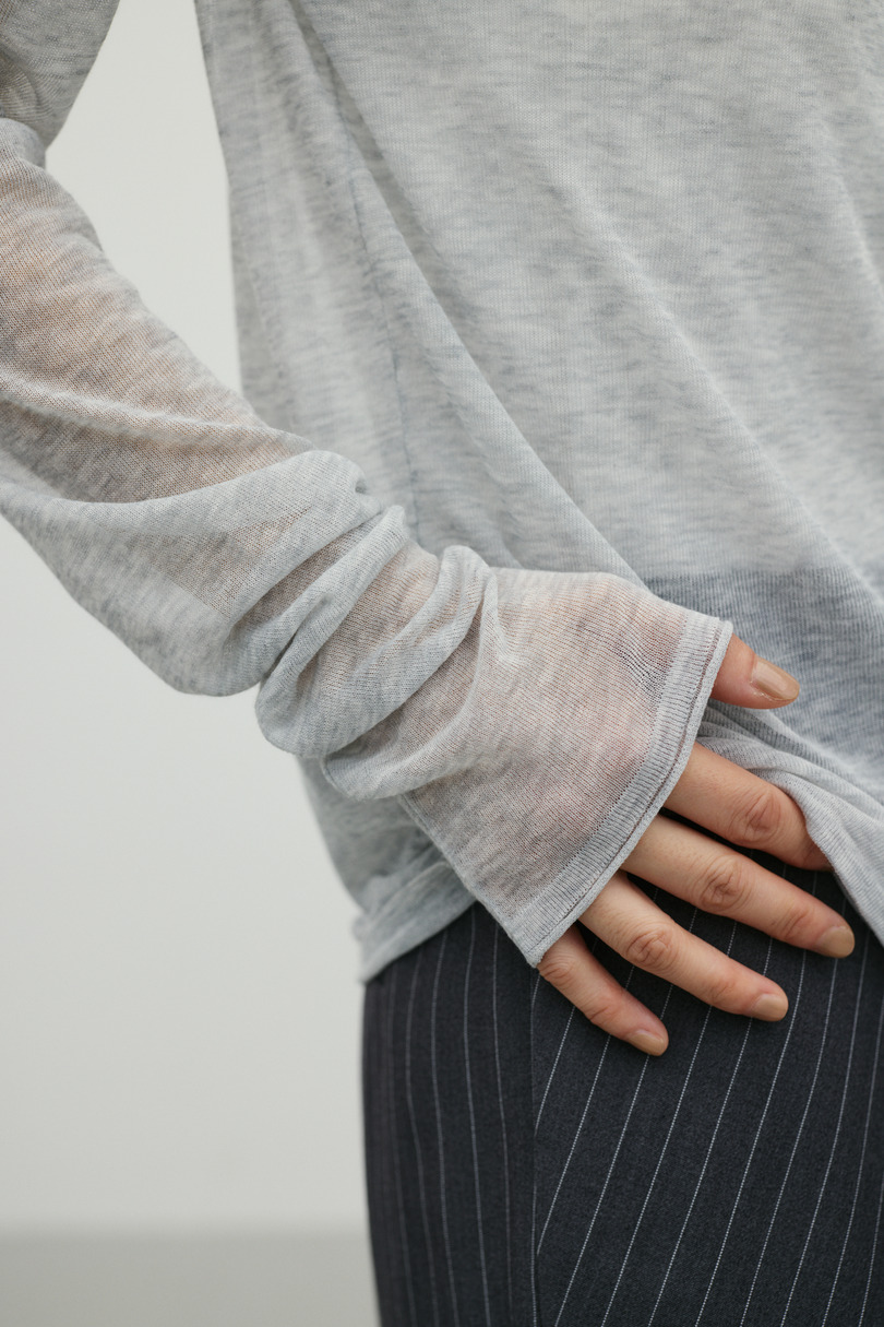 シアースキンニットトップ 詳細画像 L/GRY 10