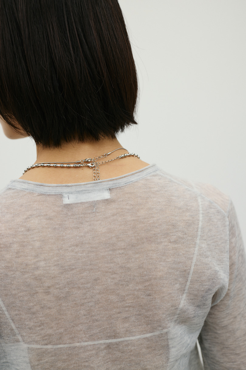 シアースキンニットトップ 詳細画像 L/GRY 12