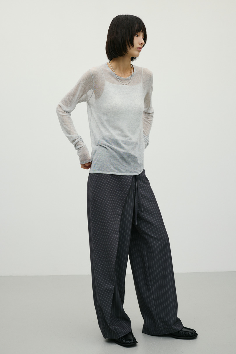 シアースキンニットトップ 詳細画像 L/GRY 3
