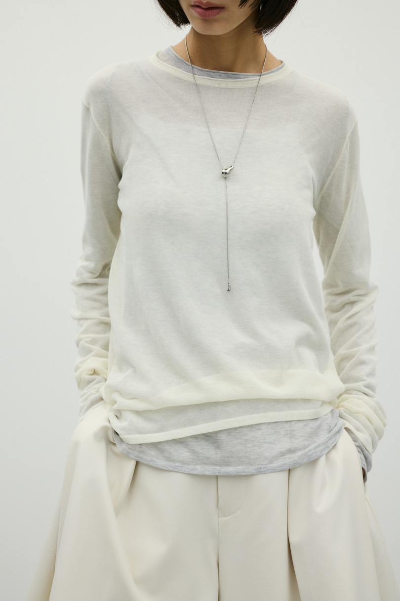 シアースキンニットトップ 詳細画像 L/GRY 8