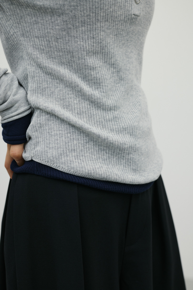 ヘンリーネックシアーニット 詳細画像 L/GRY 7