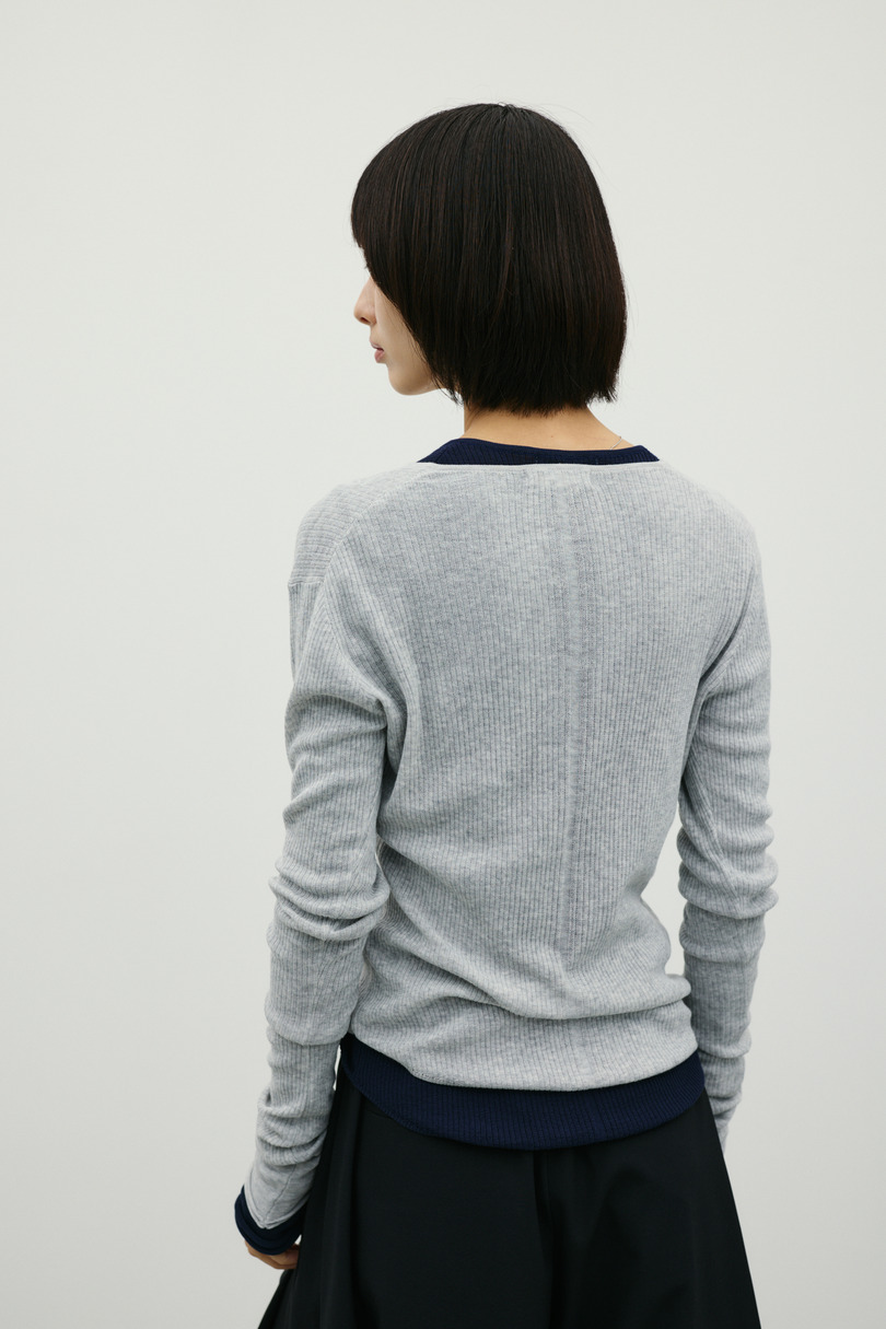 ヘンリーネックシアーニット 詳細画像 L/GRY 8