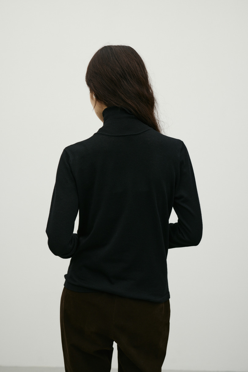 ウォッシャブル2WAYハイネックニット 詳細画像 BLK 10