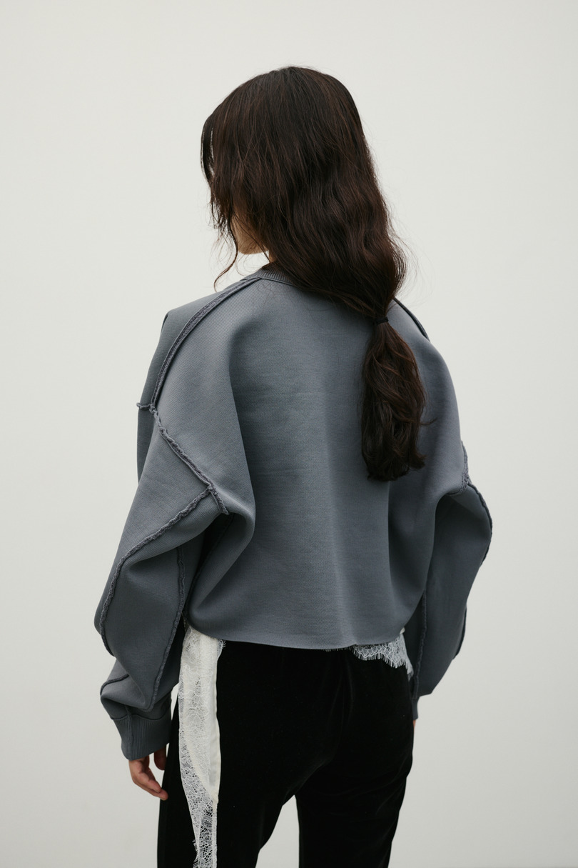 リバーシブルベロアカーディガン 詳細画像 GRY 15