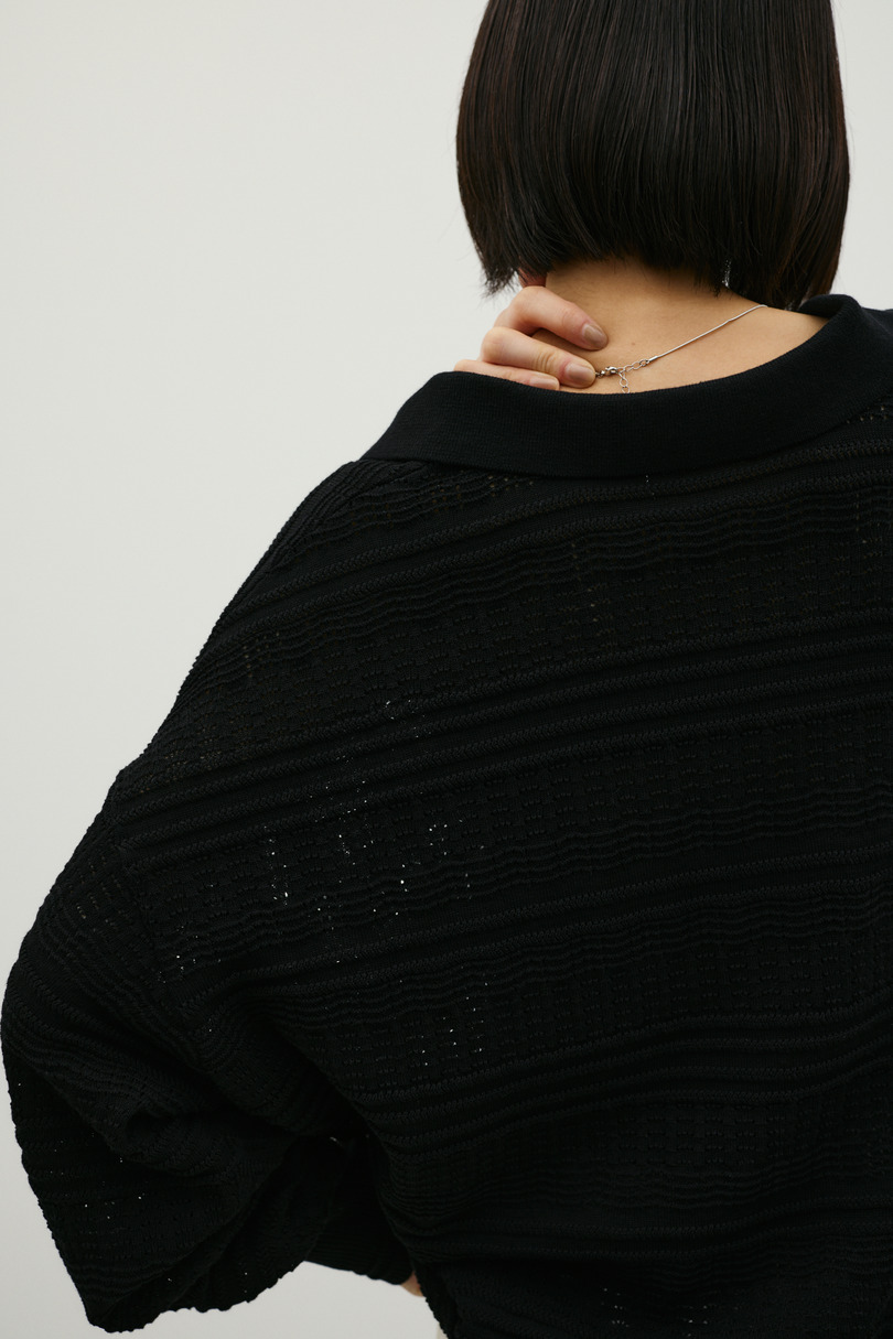 スカシボーダーラガーニット 詳細画像 BLK 10