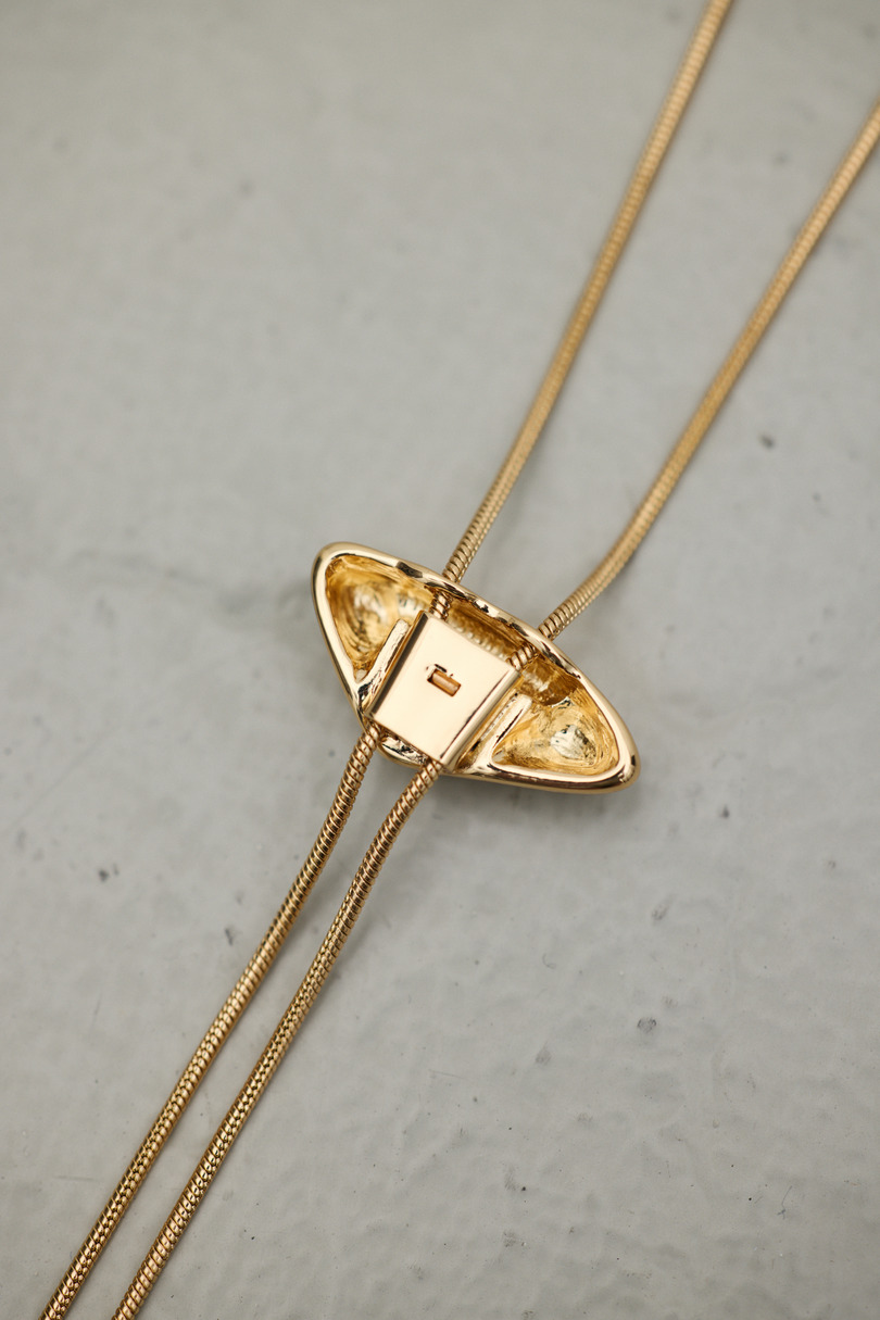 トライアングルモチーフロングネックレス 詳細画像 GLD 6