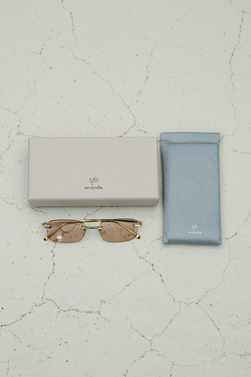 【noeyedia】リムレススクエアアイウエア 詳細画像 L/BRN 11