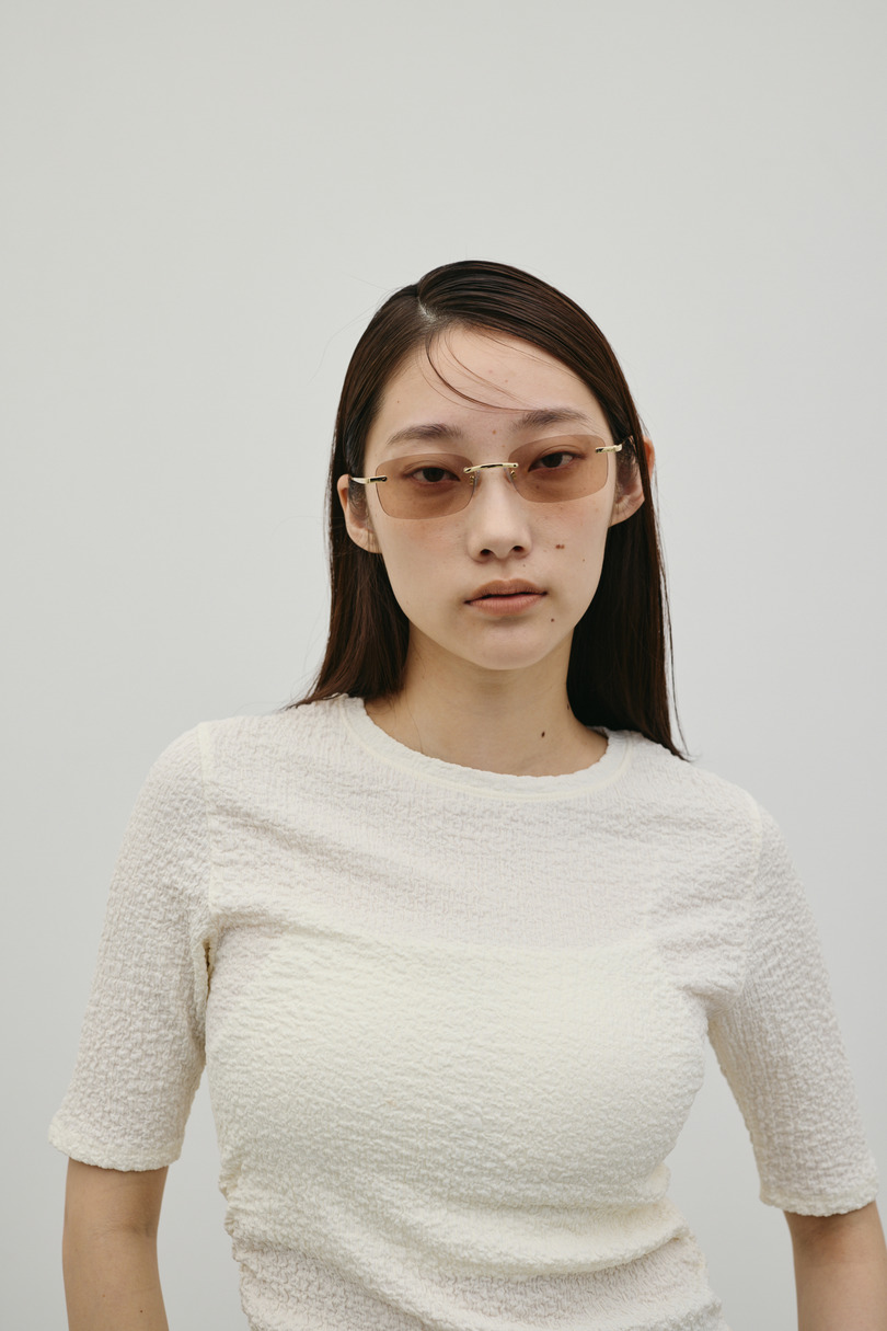 【noeyedia】リムレススクエアアイウエア 詳細画像 L/BRN 2