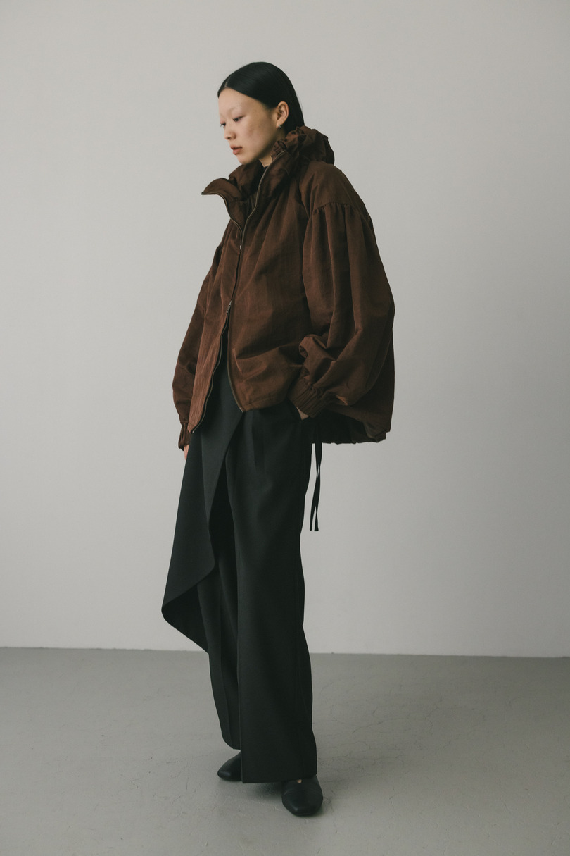 ギャザーネックブルゾン 詳細画像 BRN 2