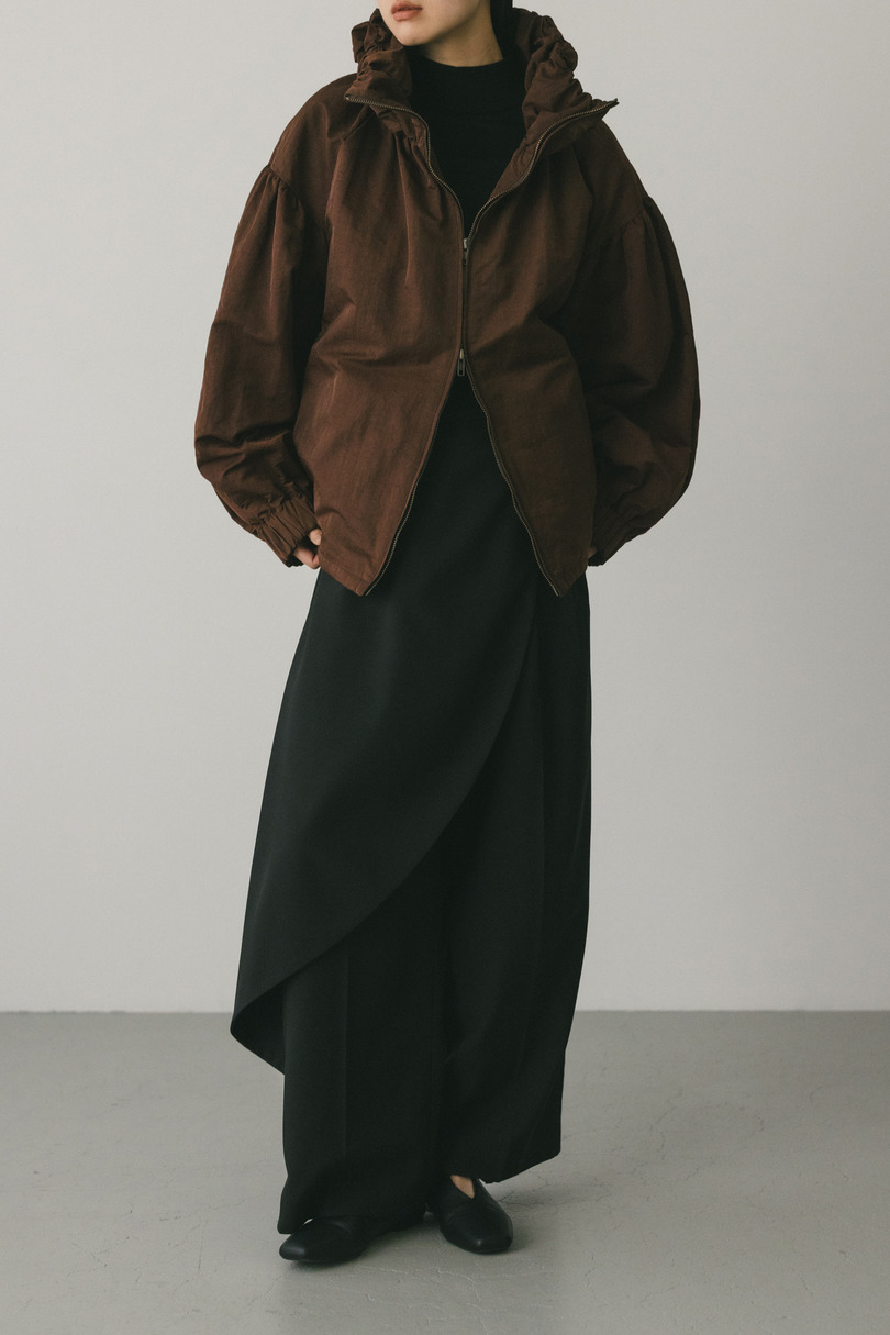 ギャザーネックブルゾン 詳細画像 BRN 3