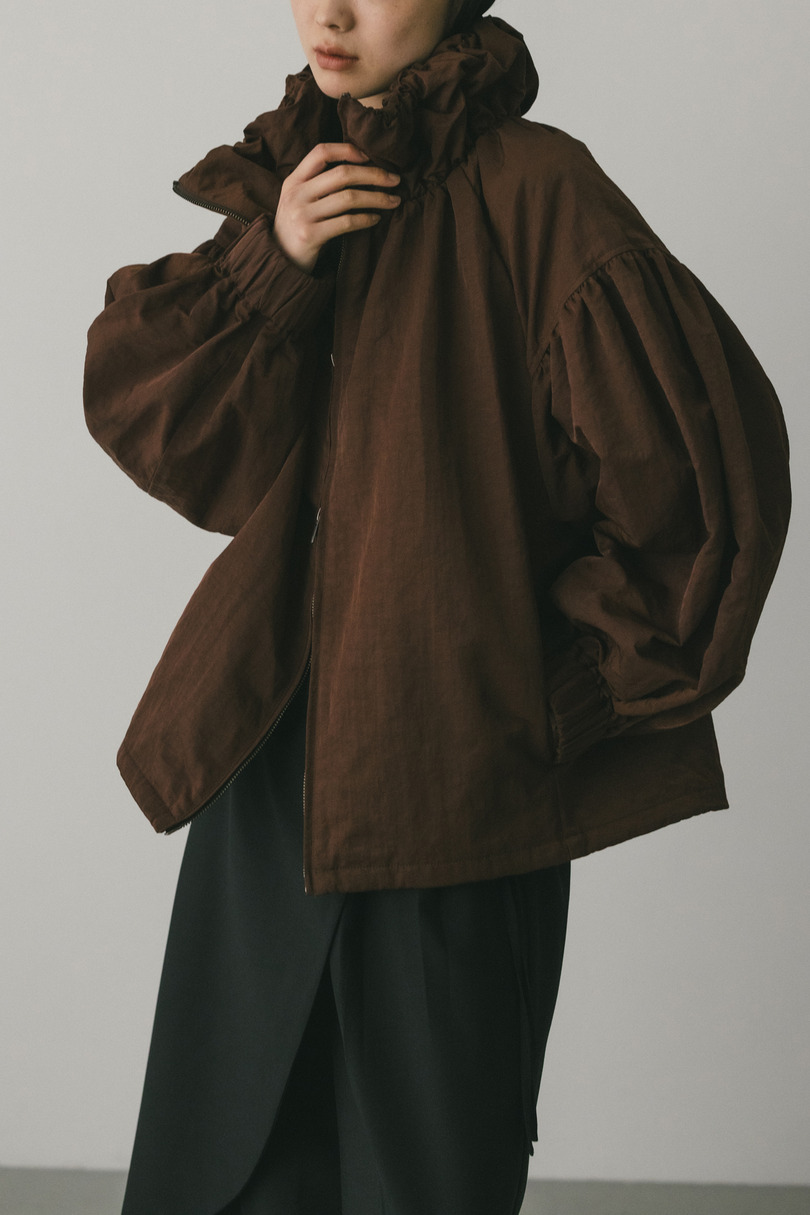 ギャザーネックブルゾン 詳細画像 BRN 4