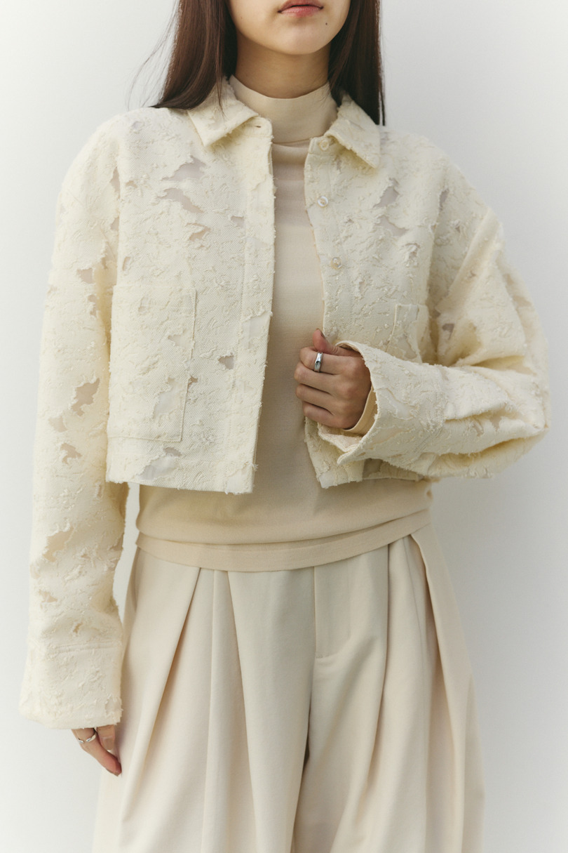 ジャガードショートジャケット 詳細画像 IVOY 12