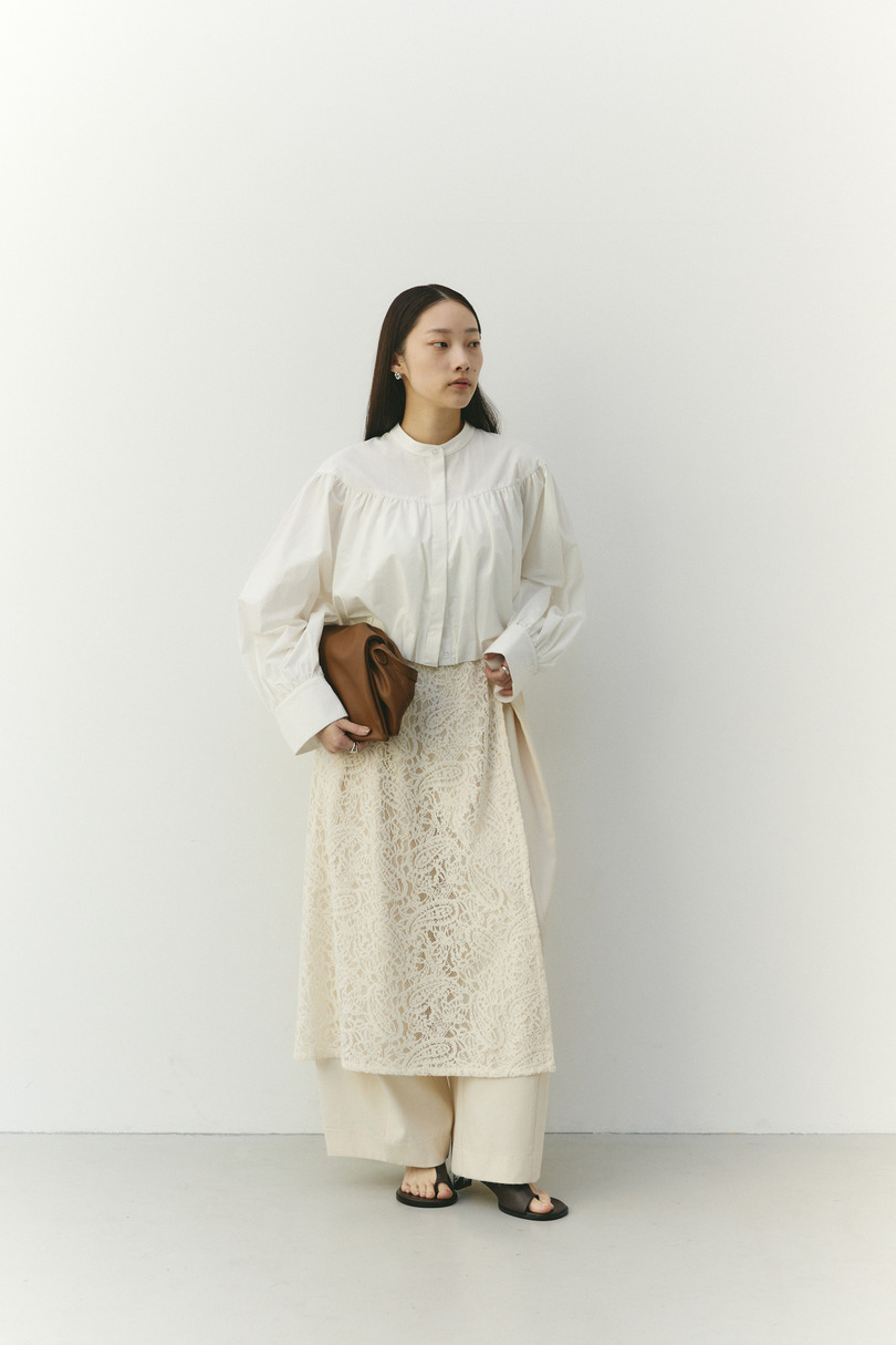 ギャザーバルーンブラウス 詳細画像 WHT 2