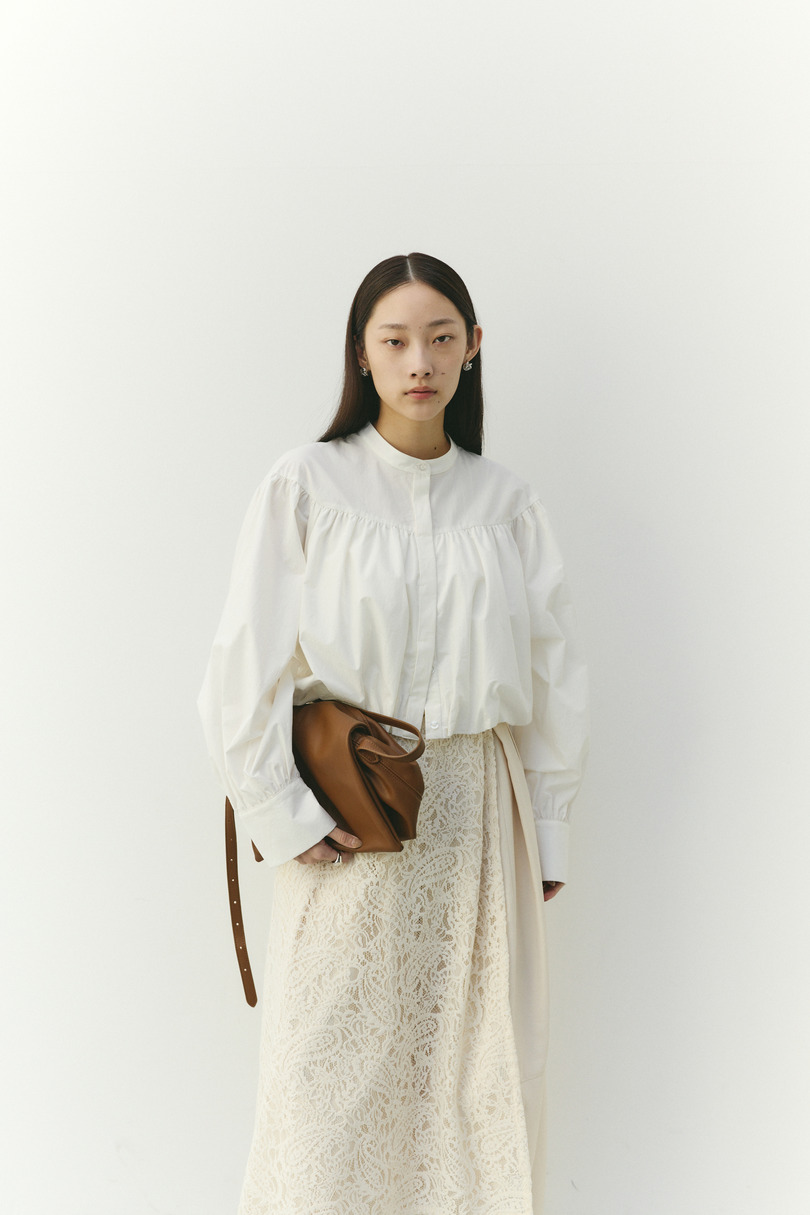 ギャザーバルーンブラウス 詳細画像 WHT 5