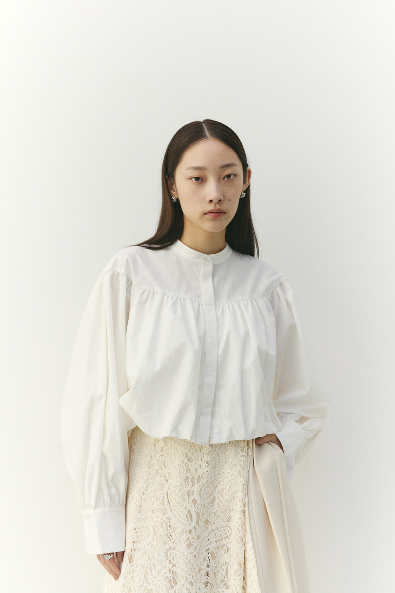 ギャザーバルーンブラウス 詳細画像 WHT 6