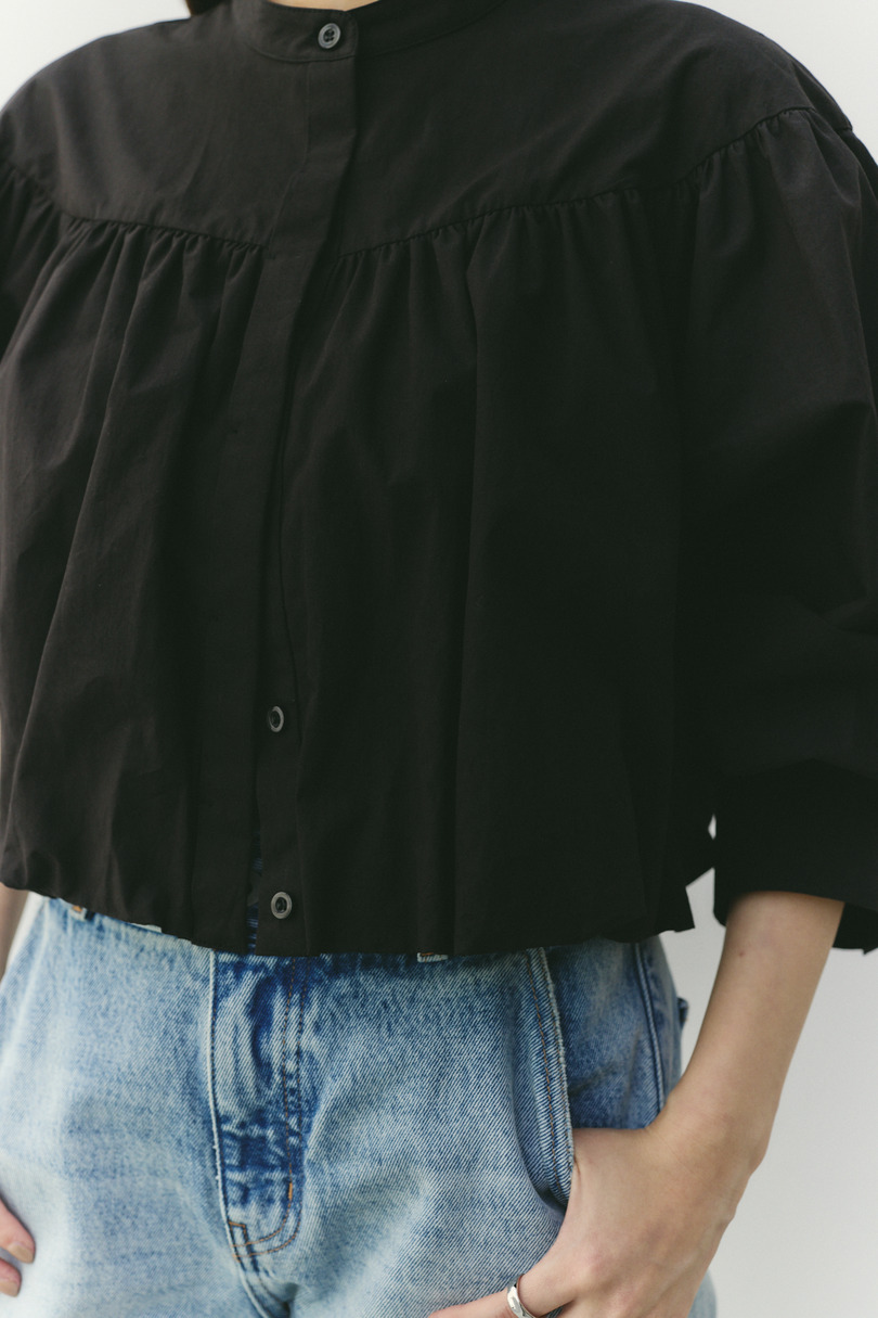 ギャザーバルーンブラウス 詳細画像 BLK 10