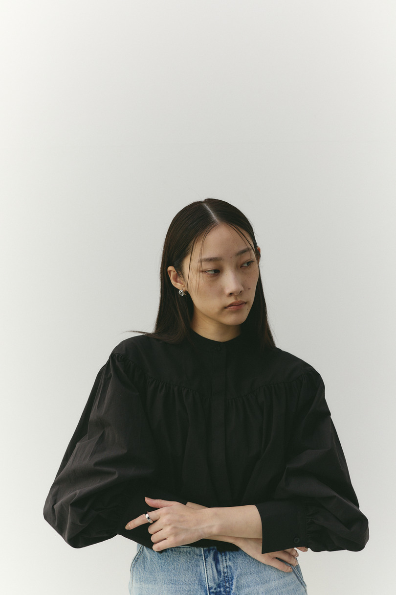 ギャザーバルーンブラウス 詳細画像 BLK 5