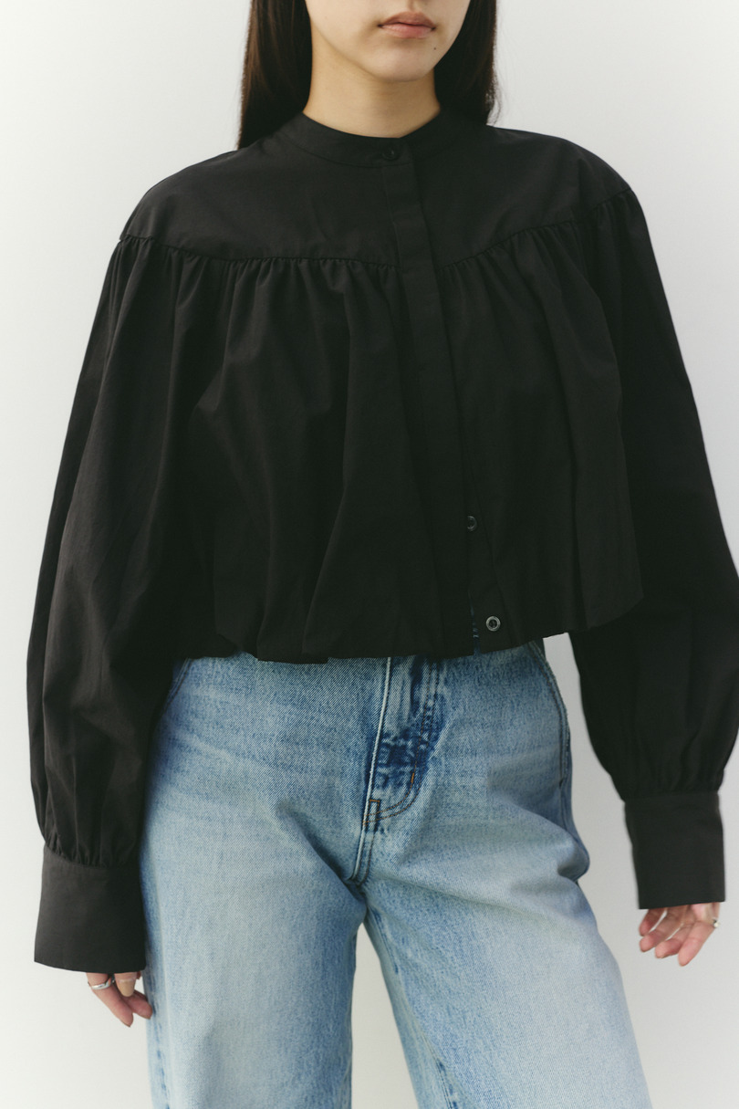 ギャザーバルーンブラウス 詳細画像 BLK 6