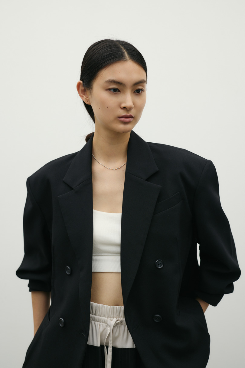シームデザインテーラードジャケット 詳細画像 BLK 8
