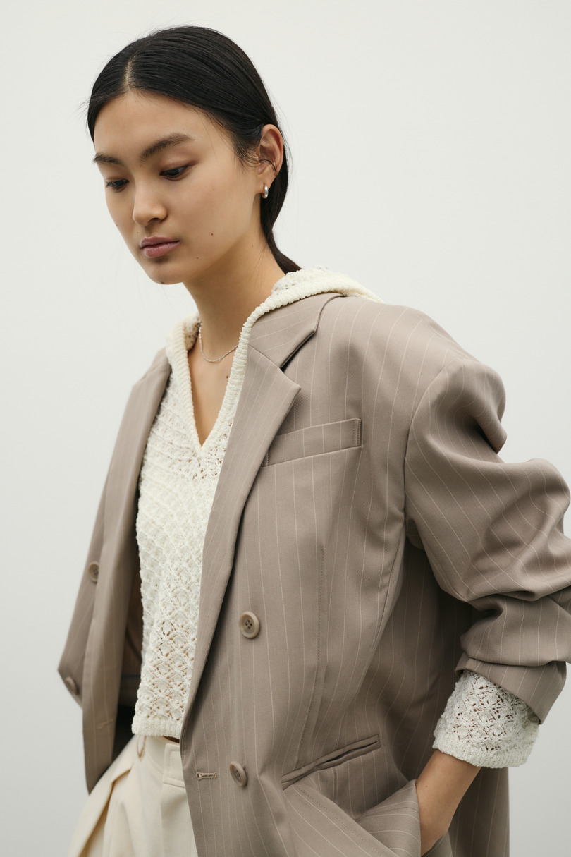 シームデザインテーラードジャケット 詳細画像 柄BEG 4