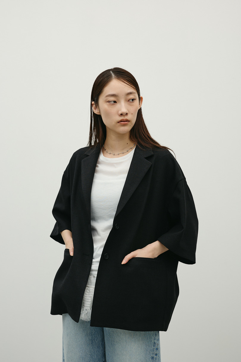 リネンライクテーラージャケット 詳細画像 BLK 4