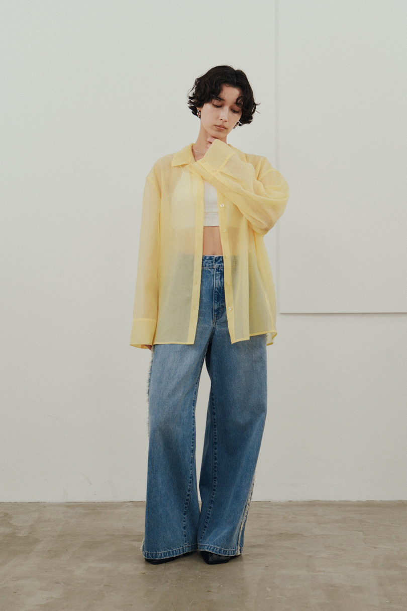 シアーオーバーシャツ 詳細画像 YEL 3