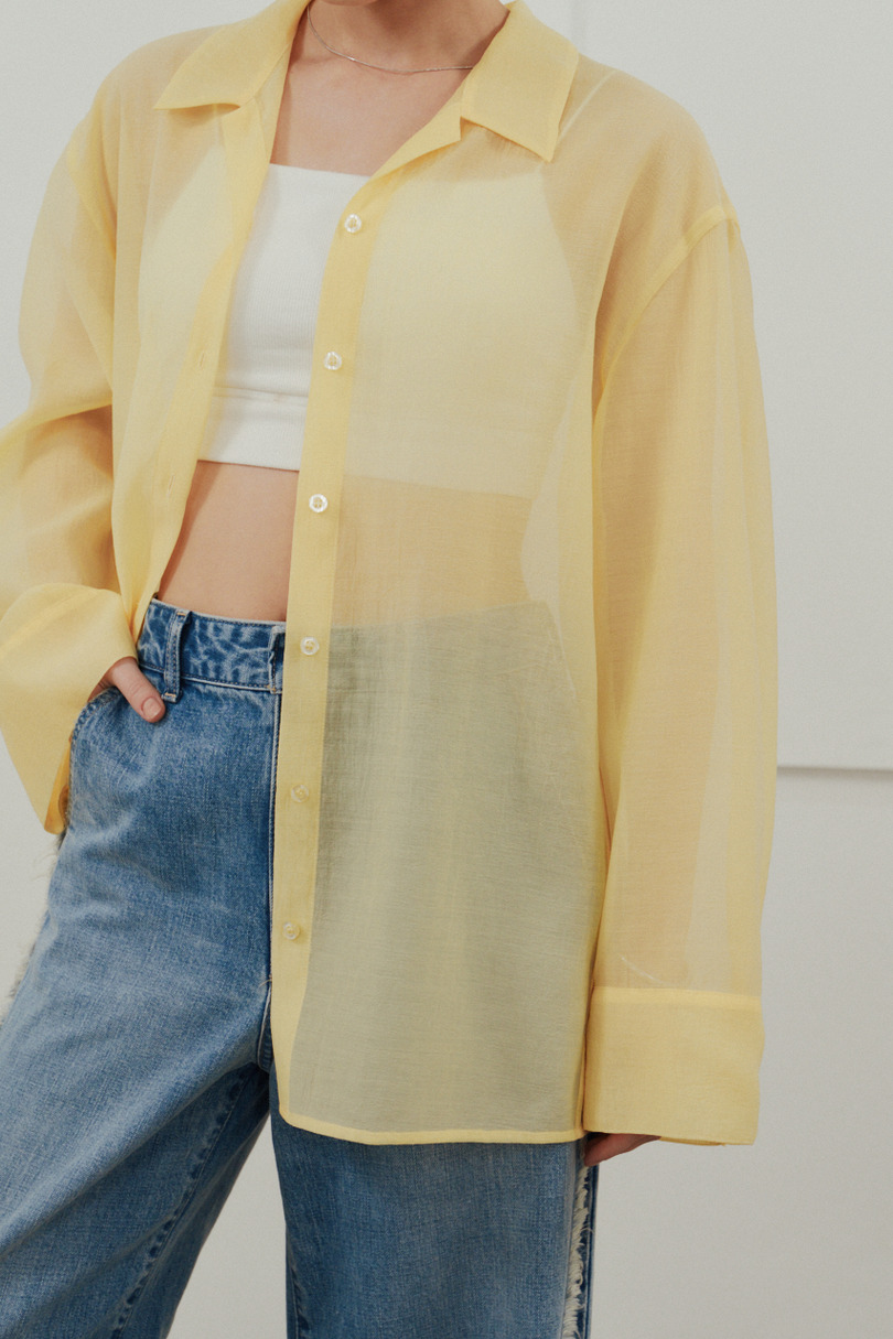 シアーオーバーシャツ 詳細画像 YEL 6