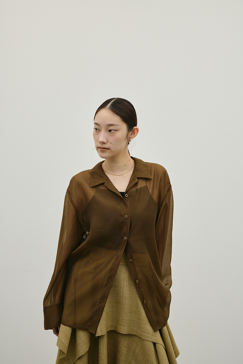 シアーオーバーシャツ 詳細画像 BRN 4