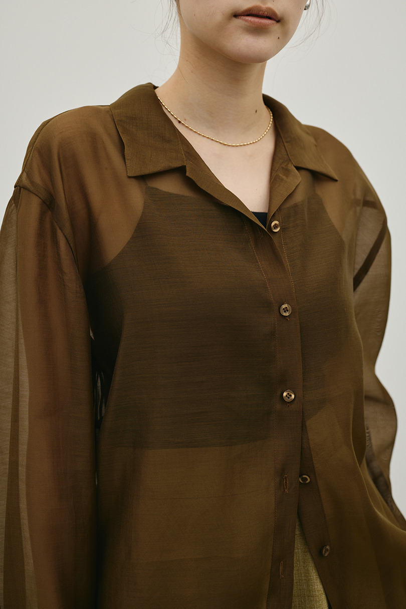 シアーオーバーシャツ 詳細画像 BRN 7